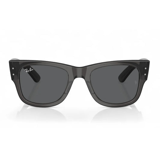 Ray-Ban Mega Wayfarer | Polished Transparent Black & Dark Grey