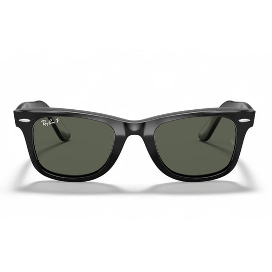 RAY-BAN ORIGINAL WAYFARER CLASSIC | LENTES DE SOL EN POLISHED BLACK & GREEN POLARIZED | 50mm