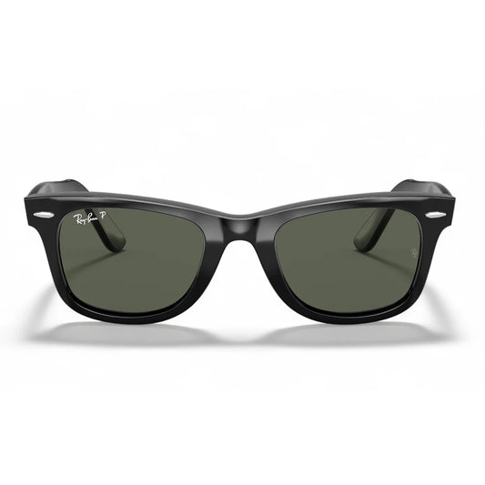 RAY-BAN ORIGINAL WAYFARER CLASSIC | LENTES DE SOL EN POLISHED BLACK & GREEN POLARIZED | 54mm