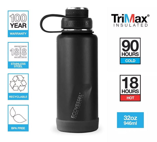 BOULDER TERMO ACERO INOXIDABLE TRIMAX CON INFUSOR NAVY 32oz/946 ml