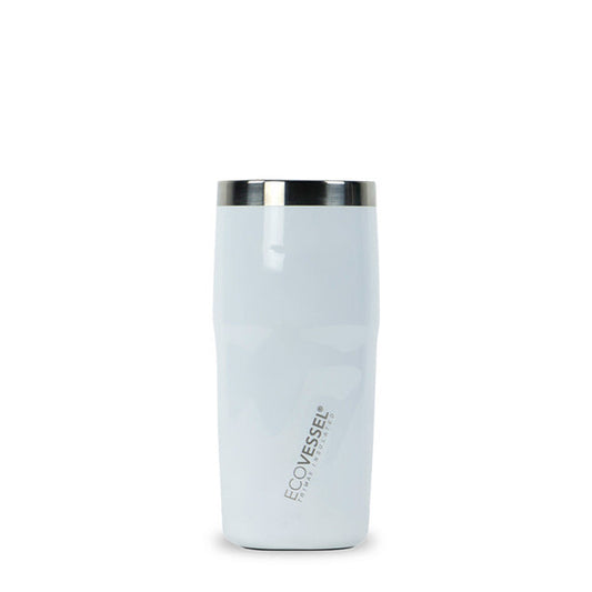 METRO VASO TERMICO ACERO INOXIDABLE TRIMAX CON TAPA WHITE PEARL 16 oz/ 473ml