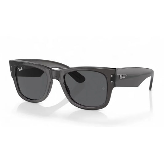Ray-Ban Mega Wayfarer | Polished Transparent Black & Dark Grey