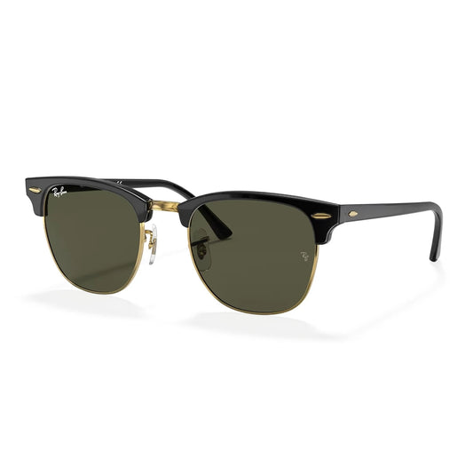 RAY-BAN CLUBMASTER CLASSIC | LENTES DE SOL EN BLACK ON GOLD & G-15 GREEN