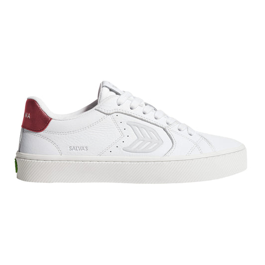 SALVAS PREMIUM LEATHER WHITE/METALLIC RED & ICE