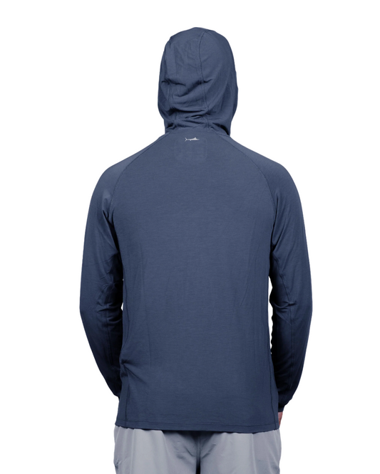BILLFISH TEAK HOODED LONG SLEEVE