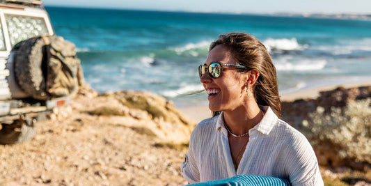 Costa Aleta | Taupe Crystal Copper Silver Mirror | Lentes Polarizados 580G