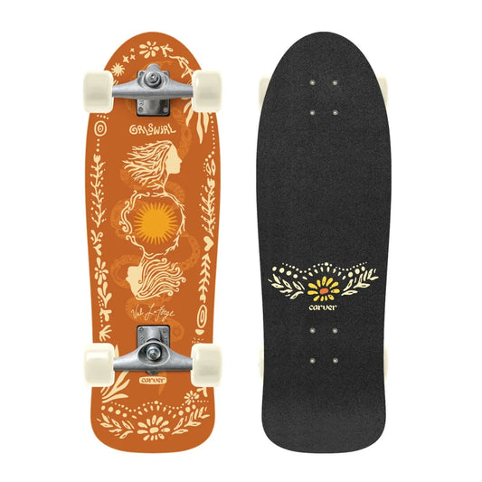 Carver x GRLSWIRL Sunflower 31" | Surfskate Completo CX | Doble Kick Skatepark Pump Track