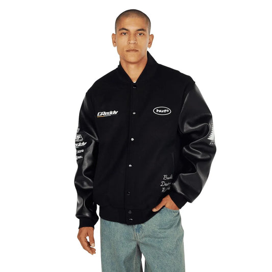 HUF x GREDDY VARSITY JACKET - CAMPERA UNIVERSITARIA PREMIUM