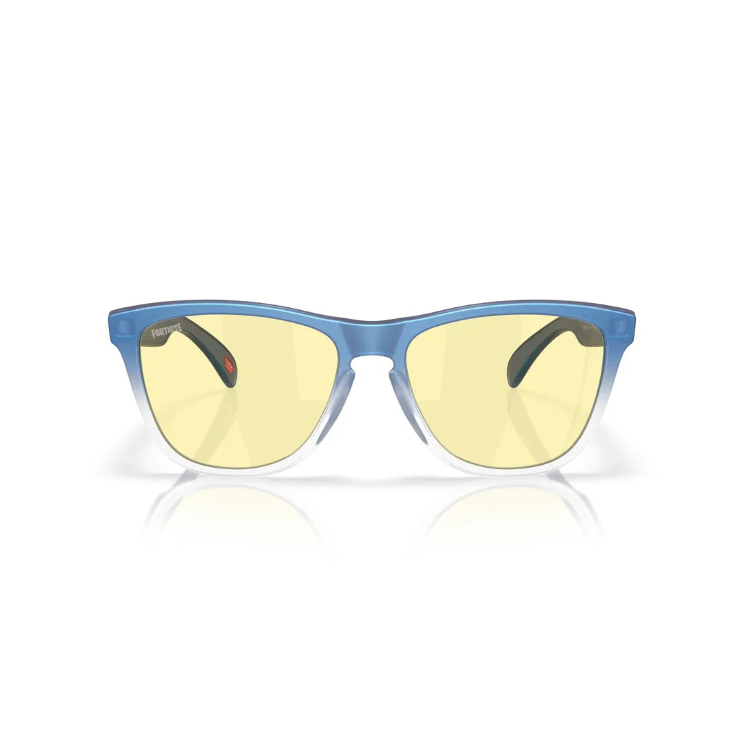 Oakley Frogskins X Fortnite OO9013-M455 – Montura Matte Cyan/Blue/Clear Shift Fade con lentes Prizm Gaming 2.0