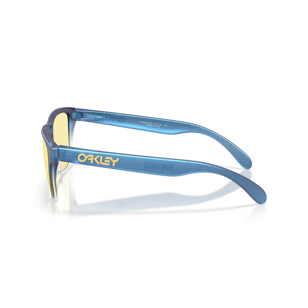 Oakley Frogskins S X Fortnite OO9508-0753 – Montura Matte Cyan/Blue/Clear Shift Fade con lentes Prizm Gaming 2.0