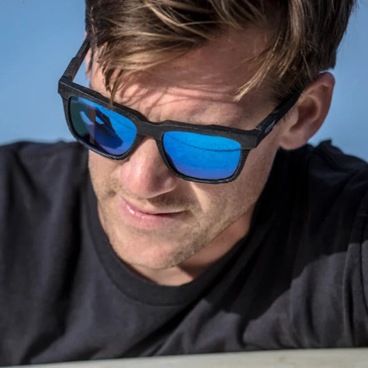Costa Pescador | Net Gray With Blue Rubber/Blue Mirror | Lentes Polarizados 580G