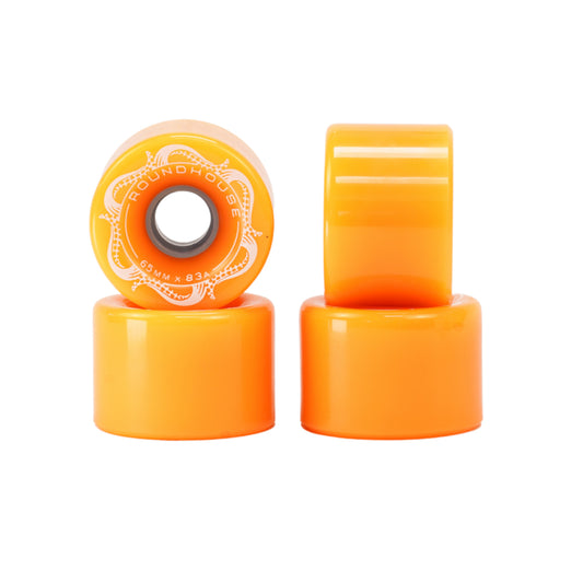 ROUNDHOUSE WHEEL SET 65mm 83A SLICK ORANGE GLO