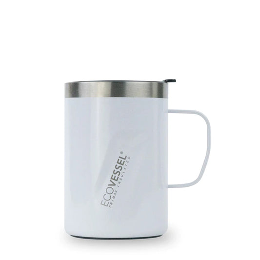 TRANSIT TAZA ACERO INOXIDABLE TRIMAX CON TAPA WHITE PEARL 12oz/355ml