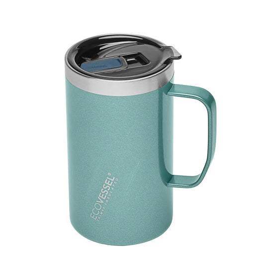 TRANSIT TAZA ACERO INOXIDABLE TRIMAX CON TAPA AQUA 16 oz/473ml