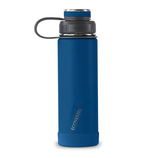 ECOVESSEL TERMO BOULDER ACERO INOXIDABLE TRIMAX CON INFUSOR NIGHTFALL NAVY 20 oz/ 591 ml