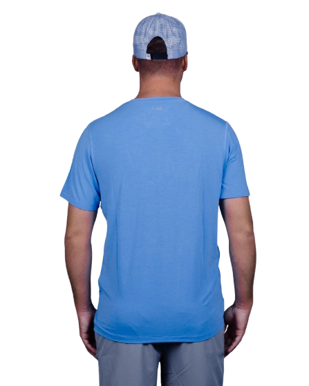 BILLFISH TEAK SHORT SLEEVE UPF45+ | Polo Blue